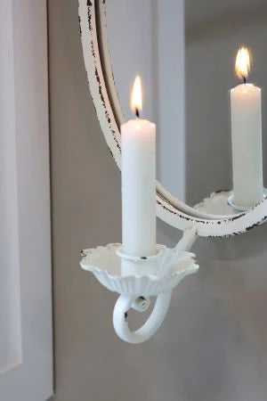 Miroir ovale avec support bougie