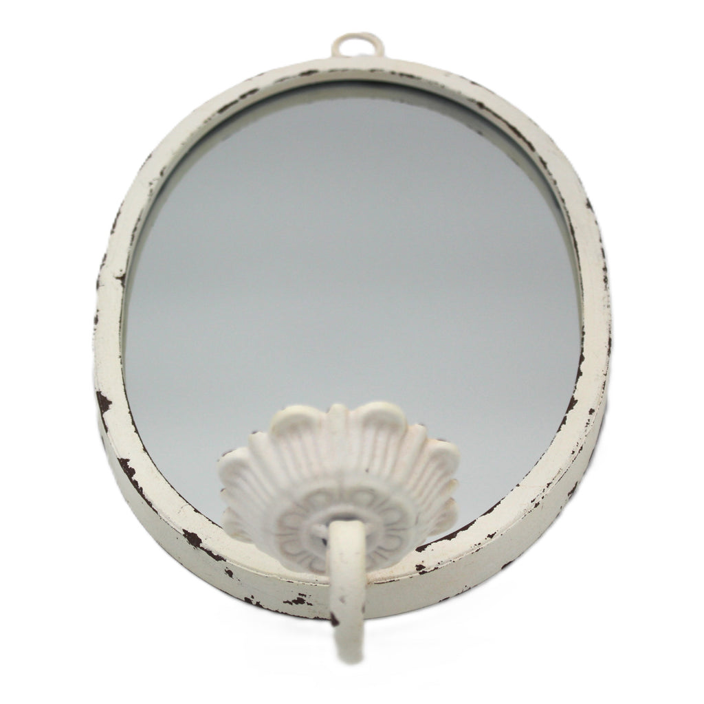 Miroir ovale avec support bougie
