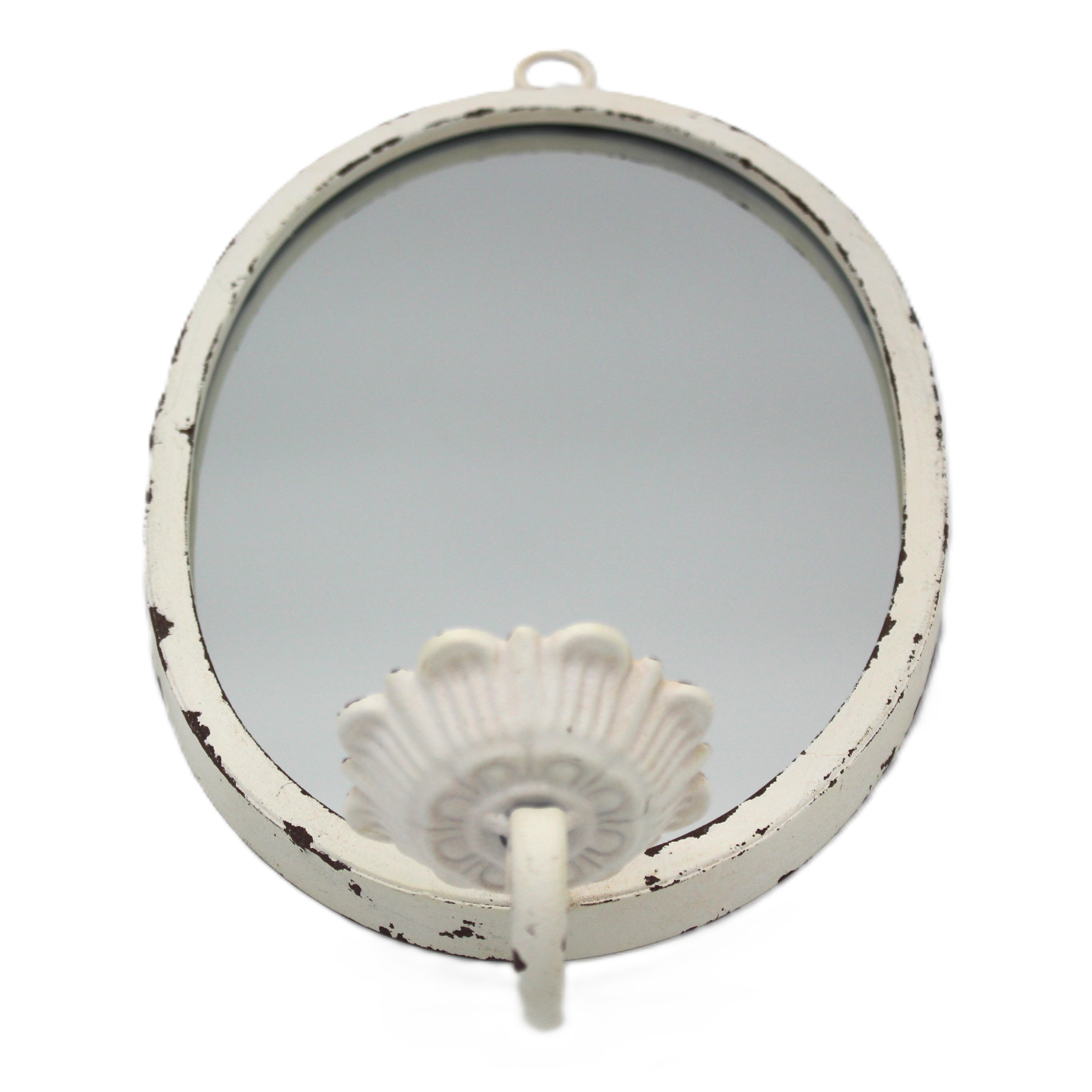 Miroir ovale avec support bougie