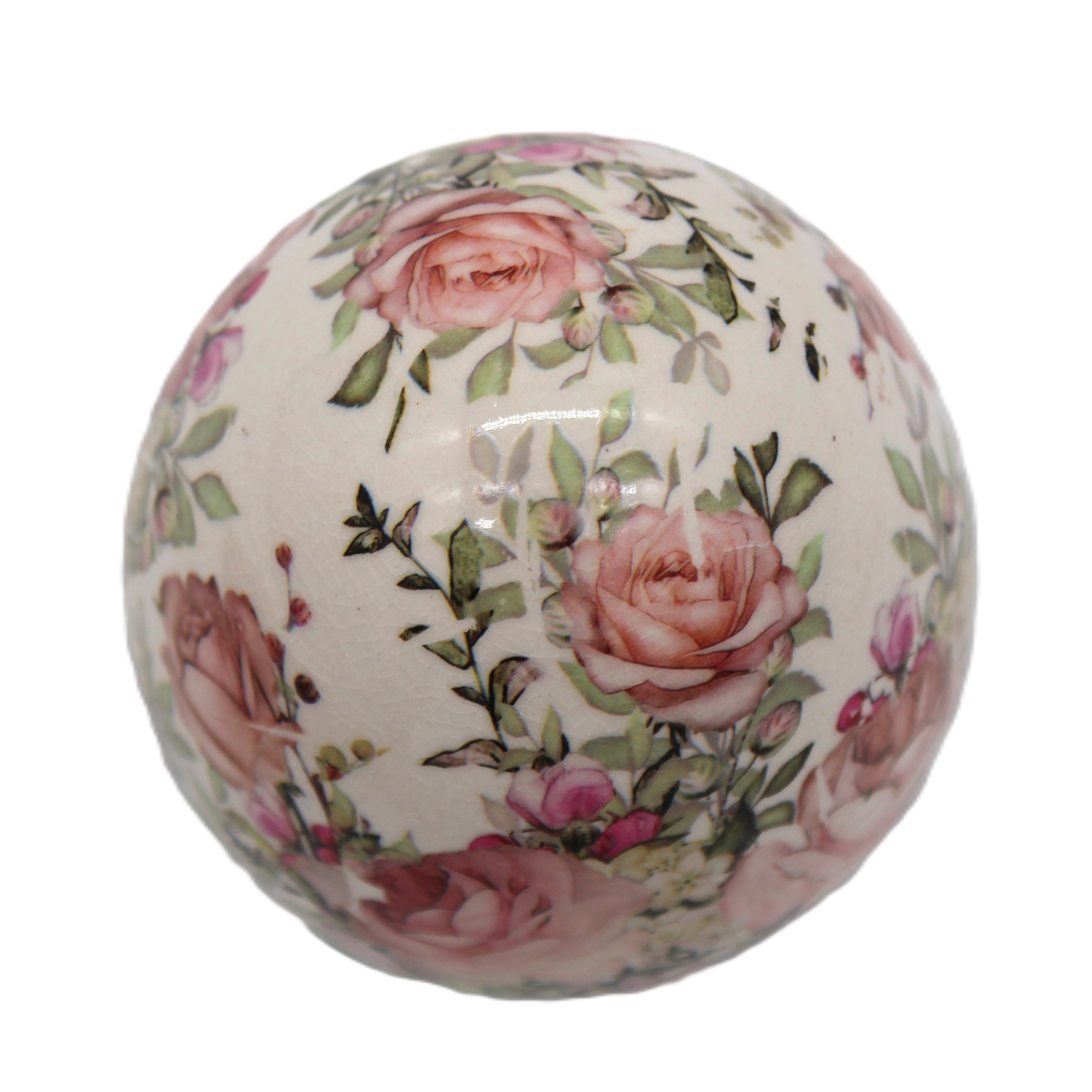 Oeuf fleuri en céramique