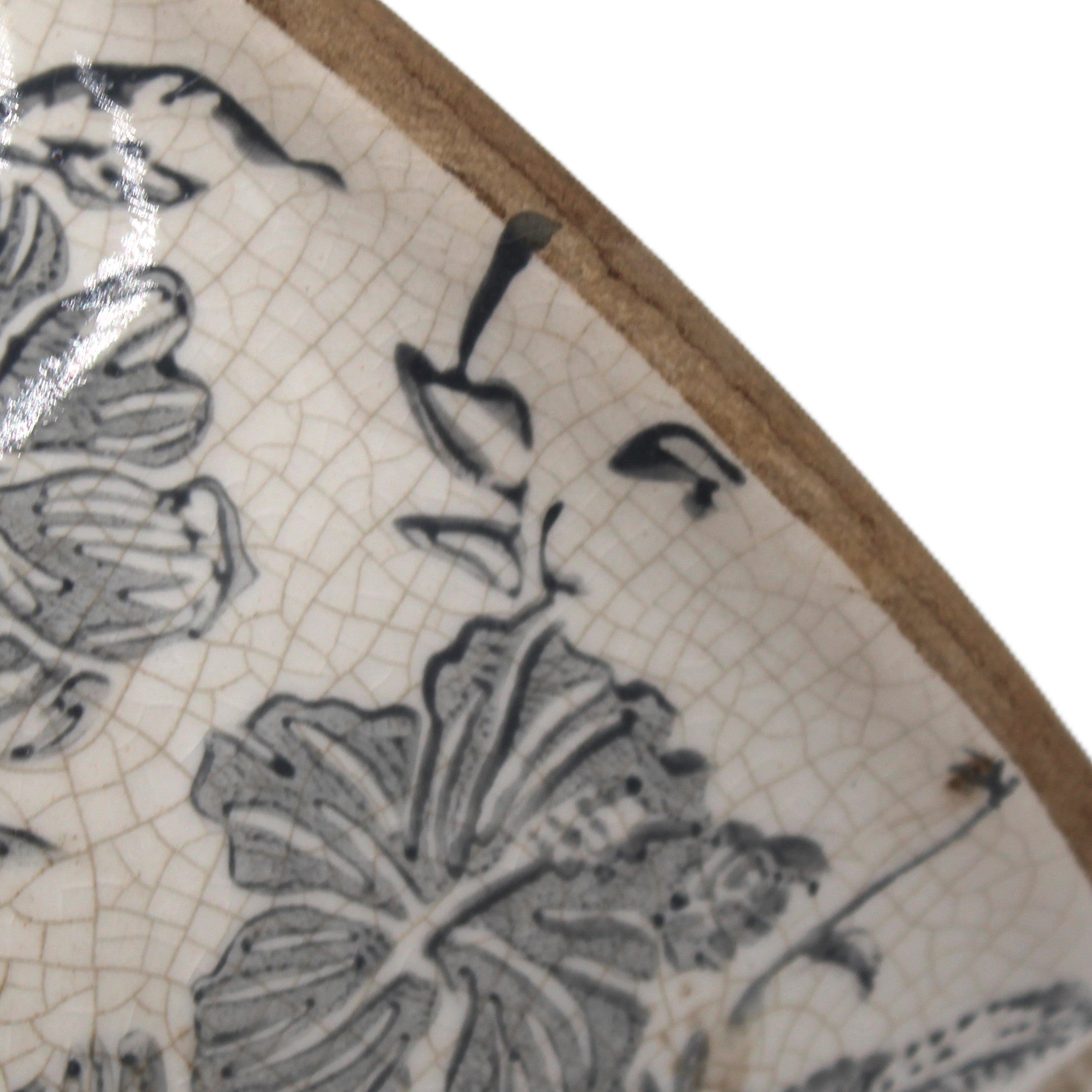 Pot en céramique Ø 16 x 12 cm gris/beige