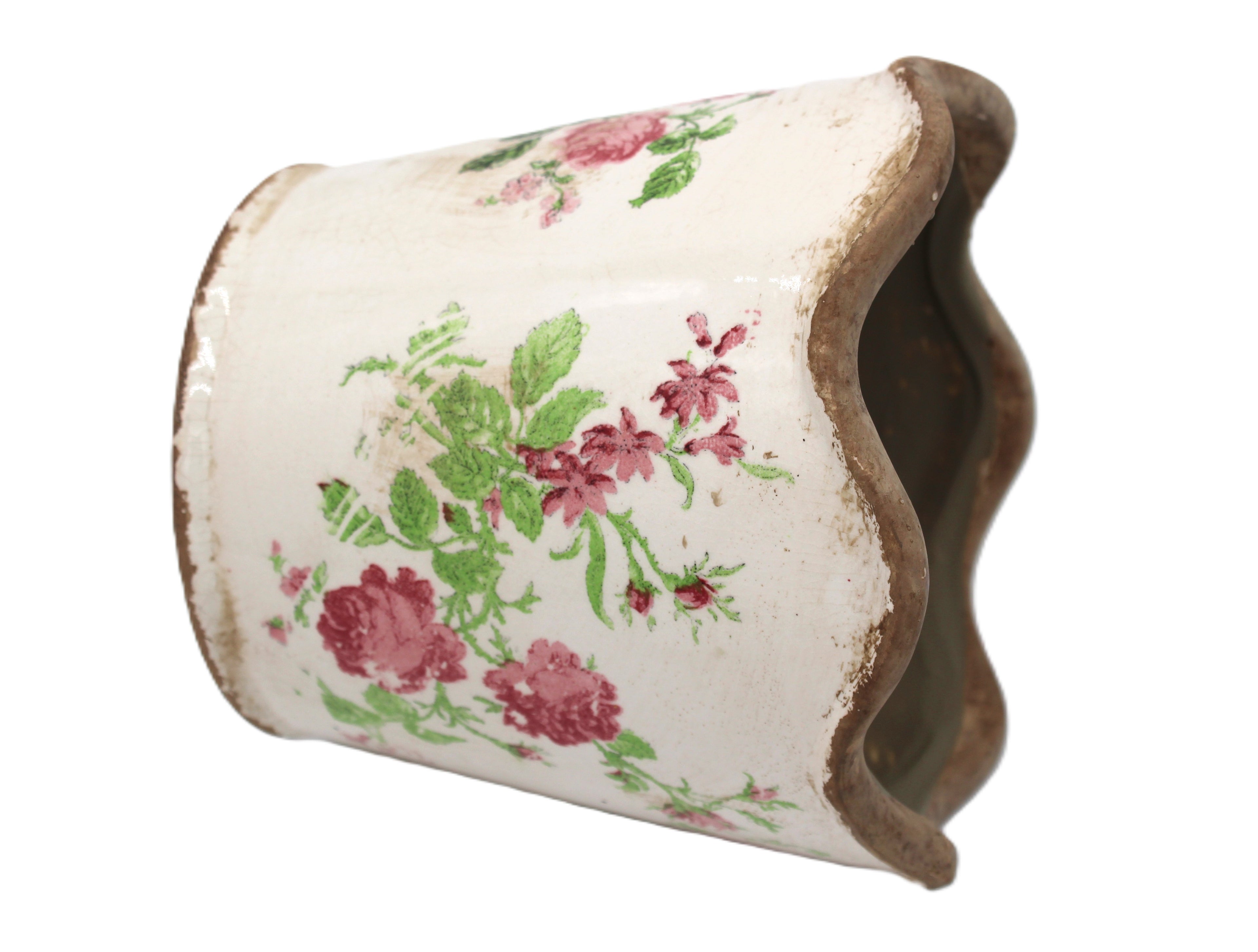 Pot en céramique bord ondulé Ø 16 x 14 cm