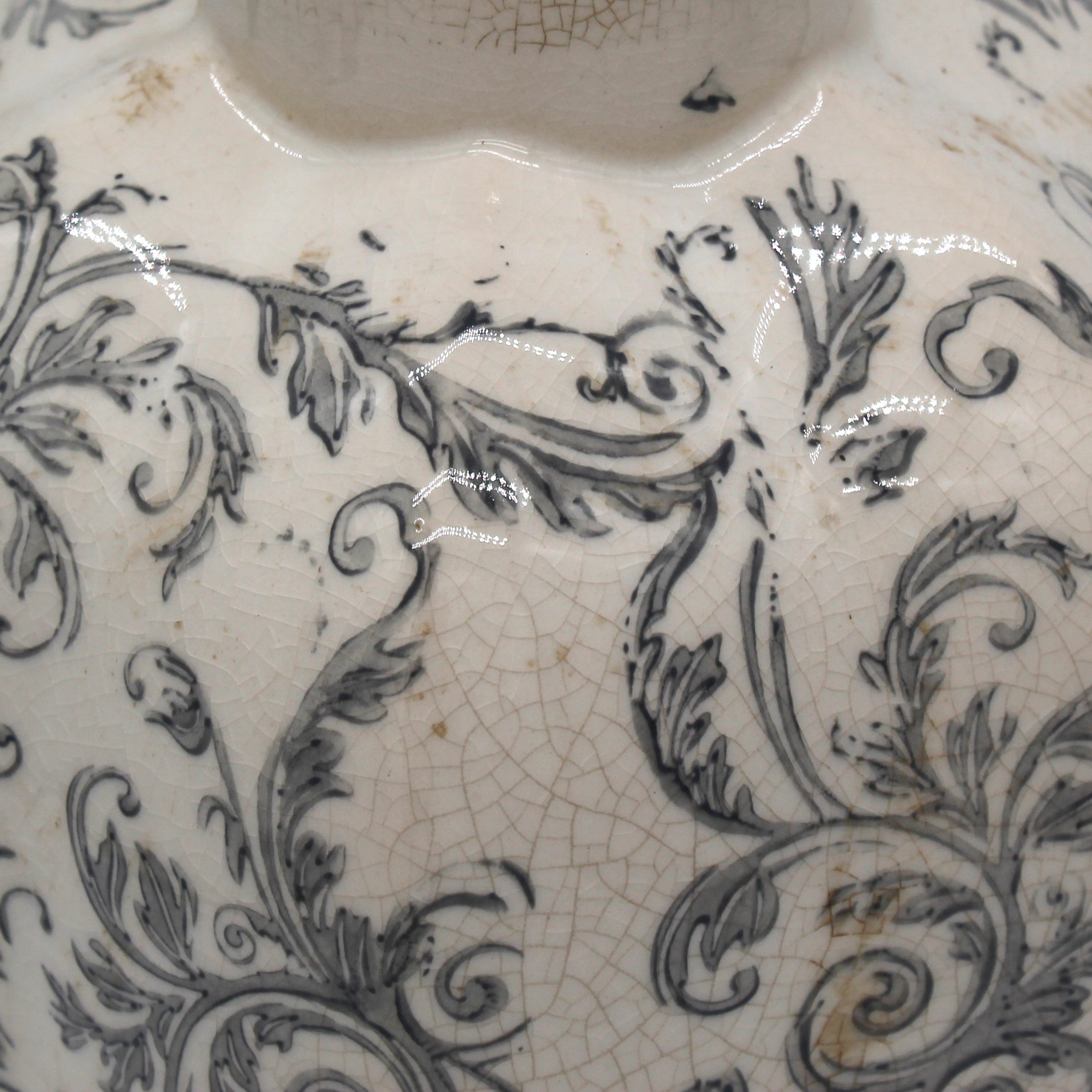 Grand vase beige/gris en céramique