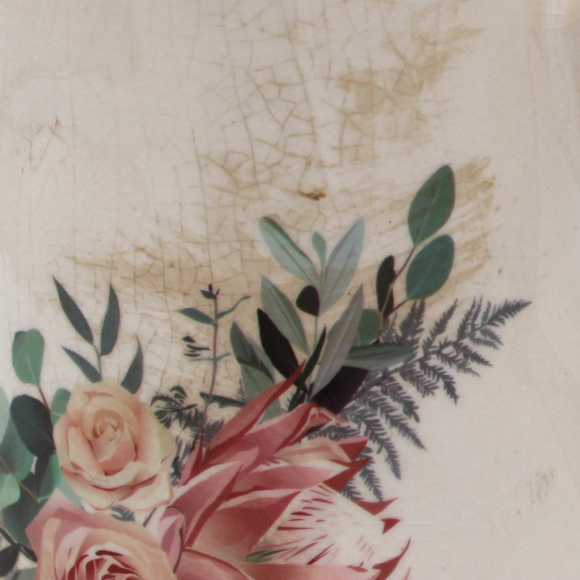 Pichet de décoration en céramique motif floral