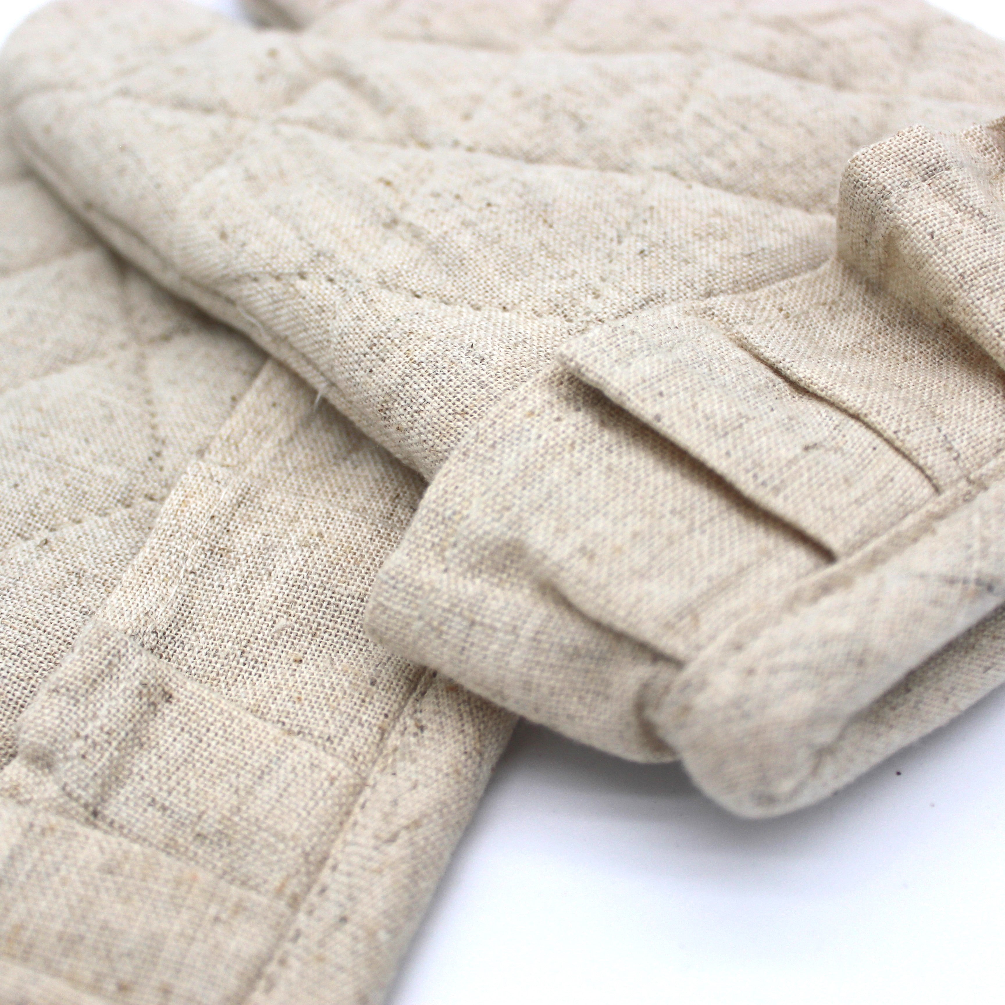 Gant et manique Chambray naturel