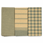 Lot de 3 torchons en coton vert sauge