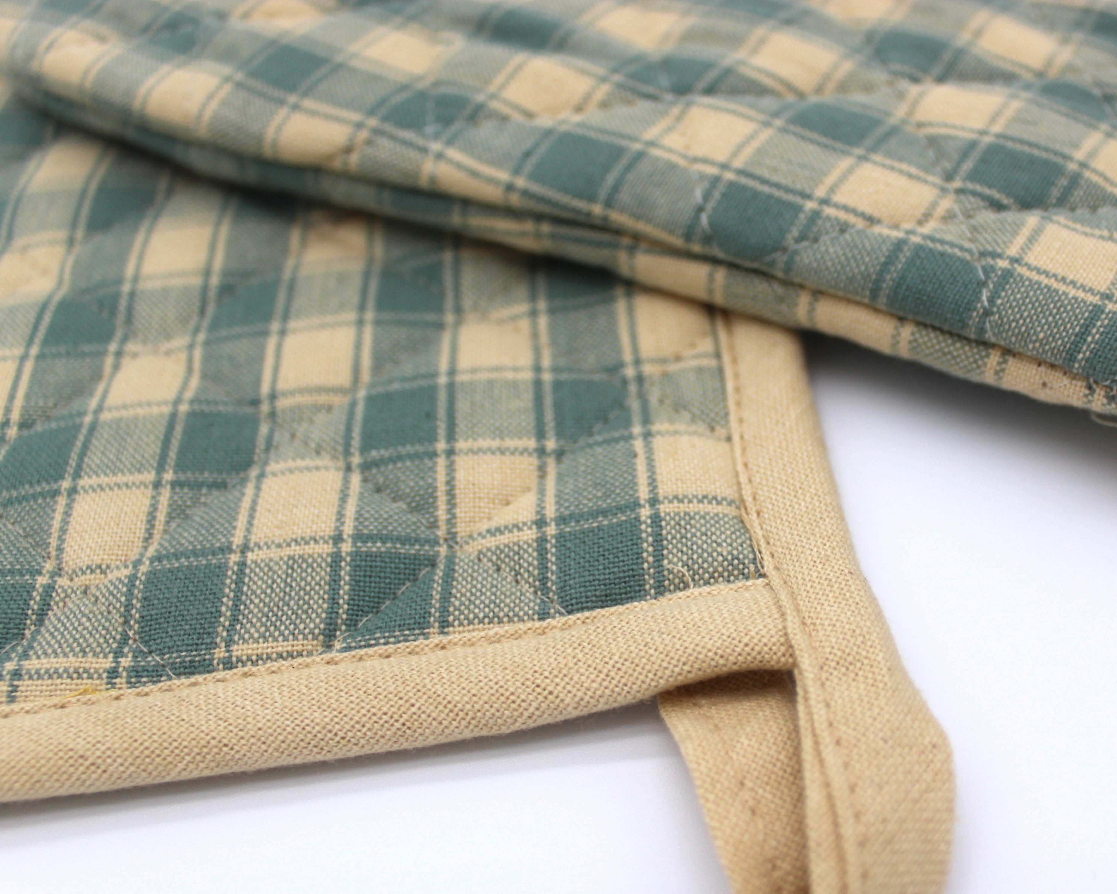 Gant et manique vert sauge