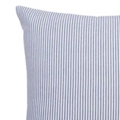 Housse de coussin 45 x 45 cm gris bleu/blanc en textile recyclé