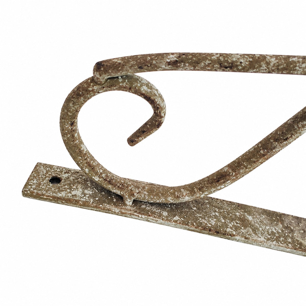 Decorative aged metal wall bracket with bird