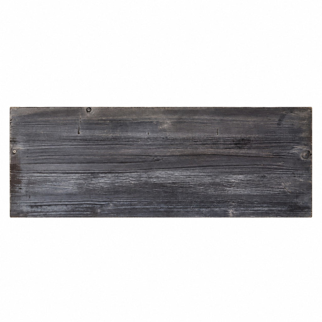 Étagère murale en bois et métal blanc patiné