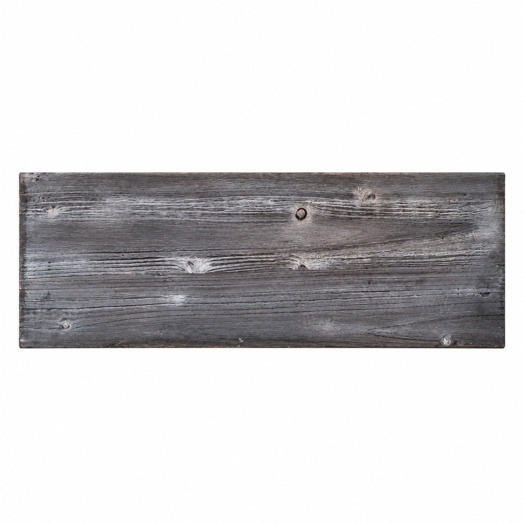 Etagère en bois et métal blanc patiné