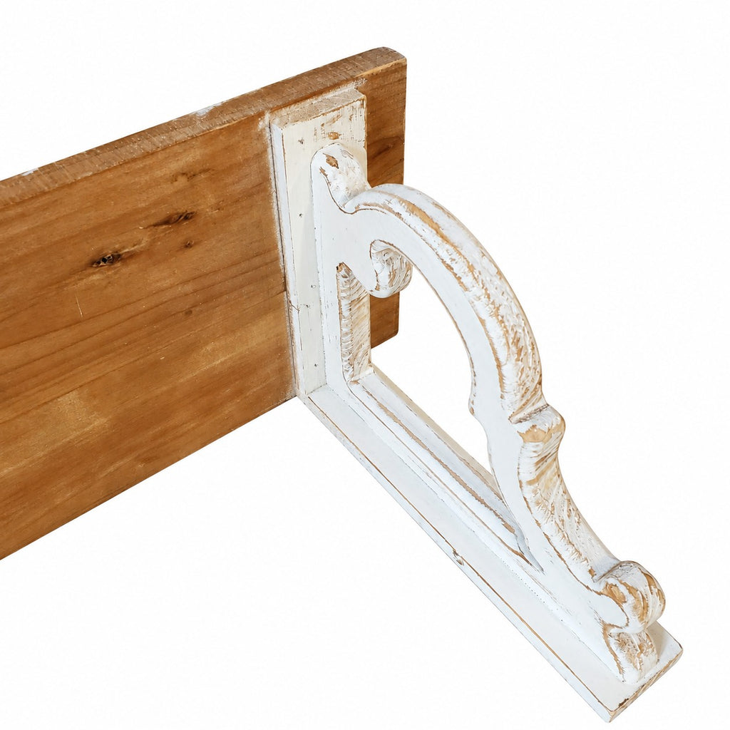 Étagère murale en bois patiné