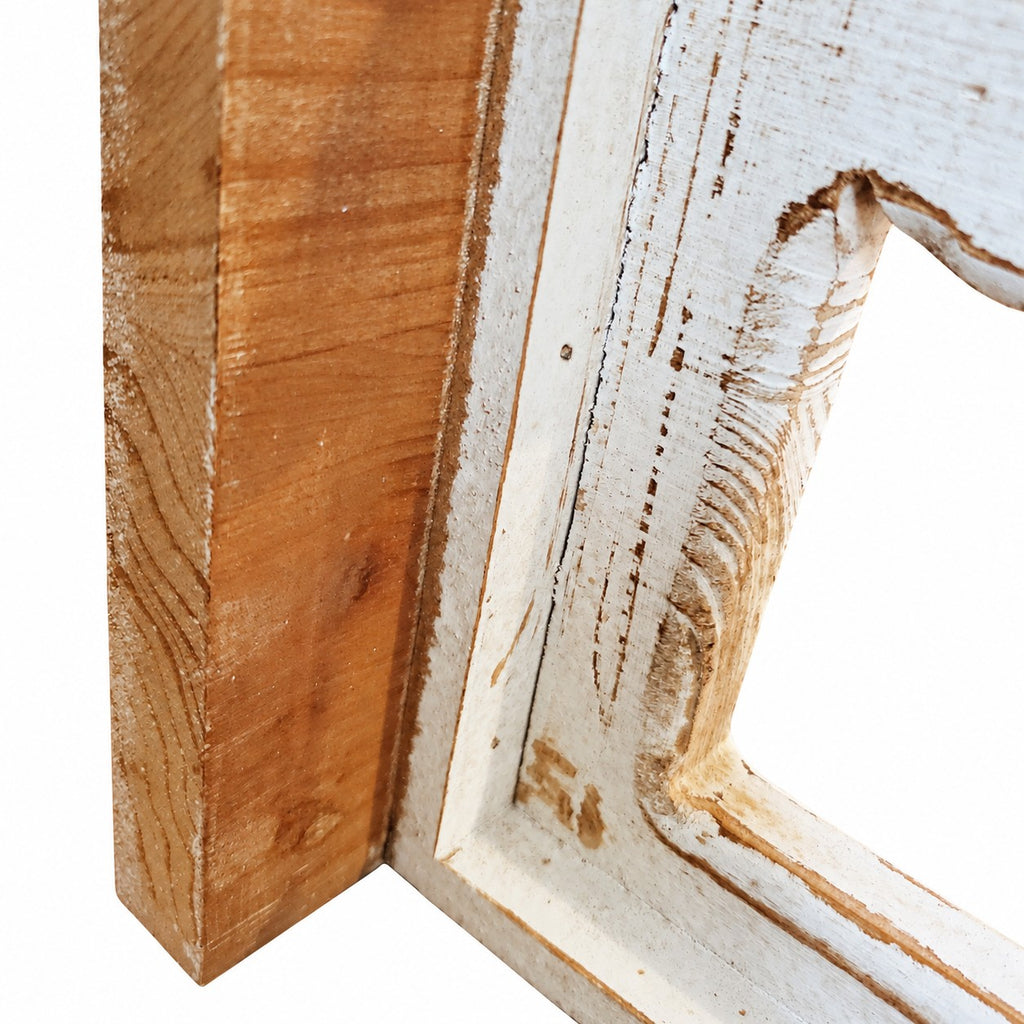Étagère murale en bois patiné