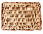 Panier rectangulaire en osier et tissu Grand Modèle