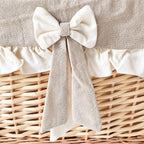 Panier rectangulaire en osier et tissu Grand Modèle