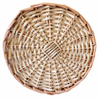 Panier rond en osier et tissu Grand Modèle