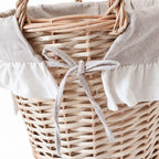 Panier rond en osier et tissu Grand Modèle
