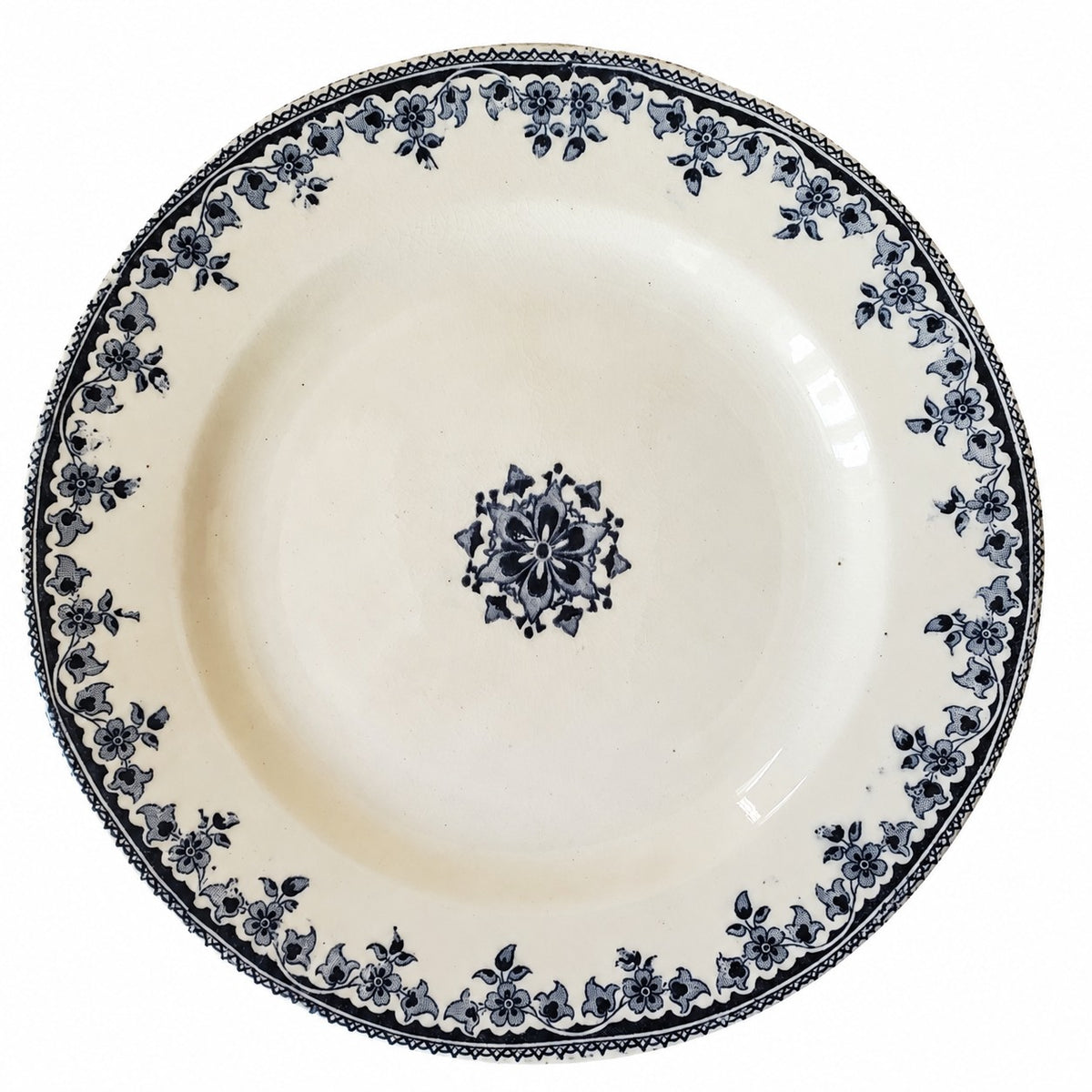 Lot de 4 assiettes anciennes Terre de Fer