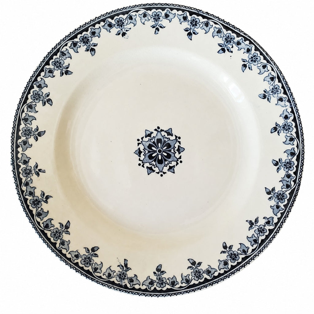 Lot de 4 assiettes anciennes Terre de Fer