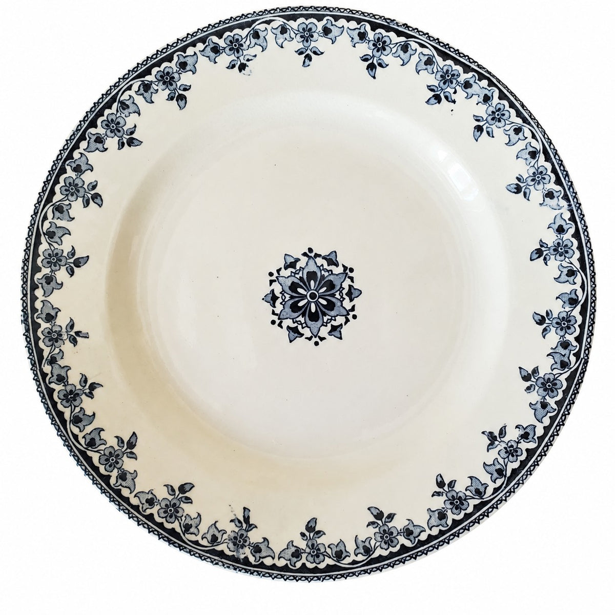 Lot de 4 assiettes anciennes Terre de Fer
