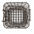 Set of 3 square wire metal baskets