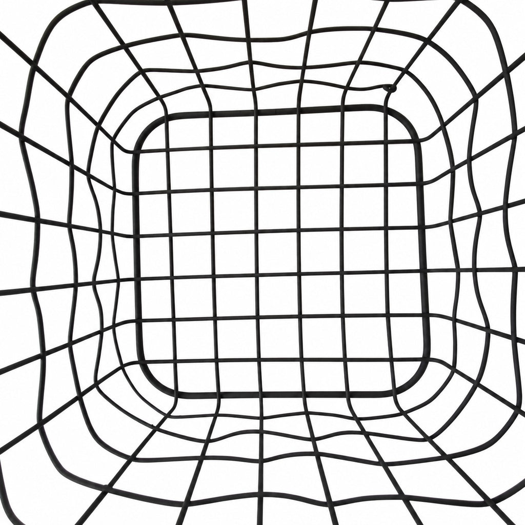 Set of 3 square wire metal baskets