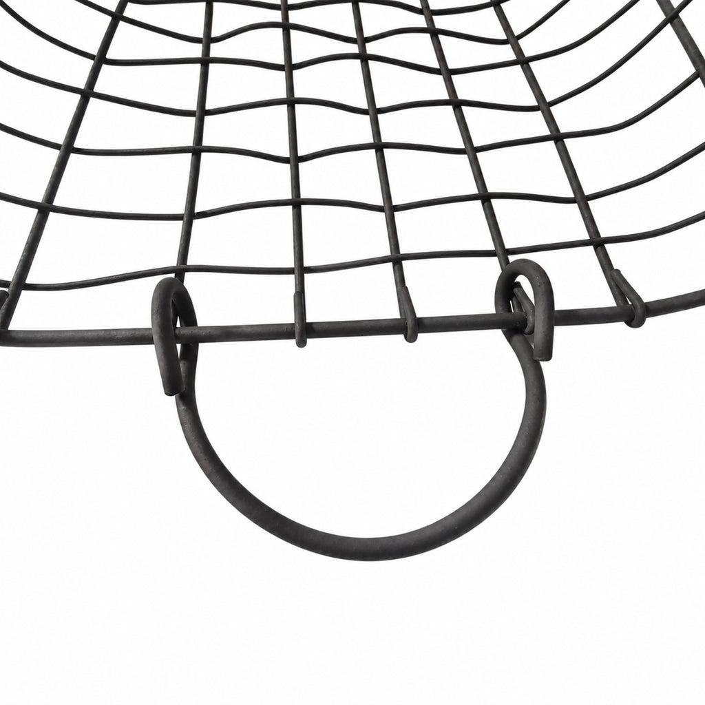 Set of 3 square wire metal baskets