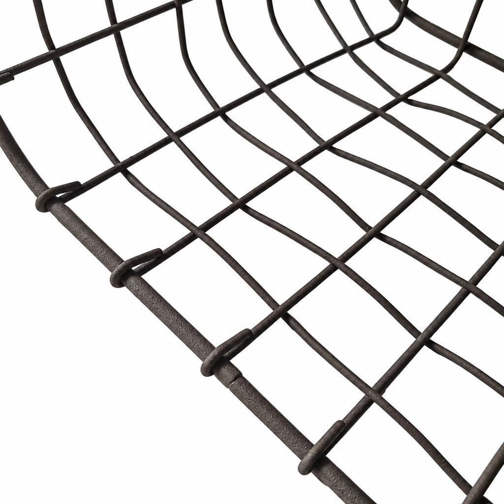 Set of 3 square wire metal baskets