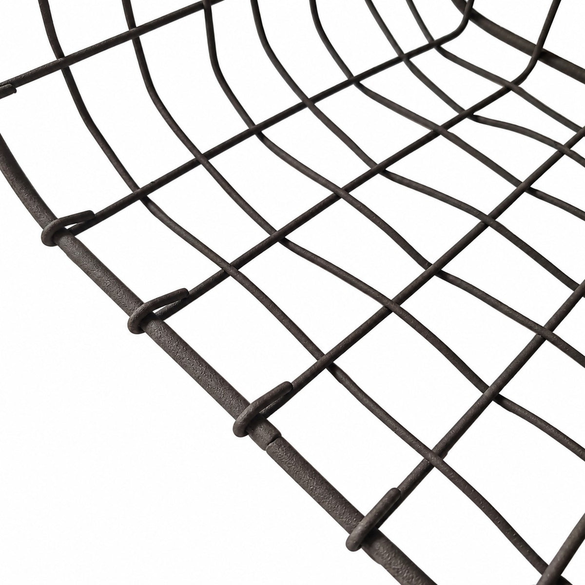 Set of 3 square wire metal baskets