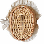 Panier ovale en osier et tissu Petit Modèle