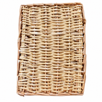 Panier rectangulaire en osier et tissu Petit Modèle