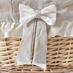Panier rectangulaire en osier et tissu Petit Modèle