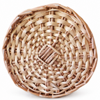 Panier rond en osier et tissu Petit Modèle