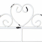 Etagère porte-serviettes murale en métal blanc patiné