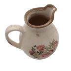 Pichet décoratif céramique  motif roses  campagne chic - Clayre & Eef - Maison Ysance 
