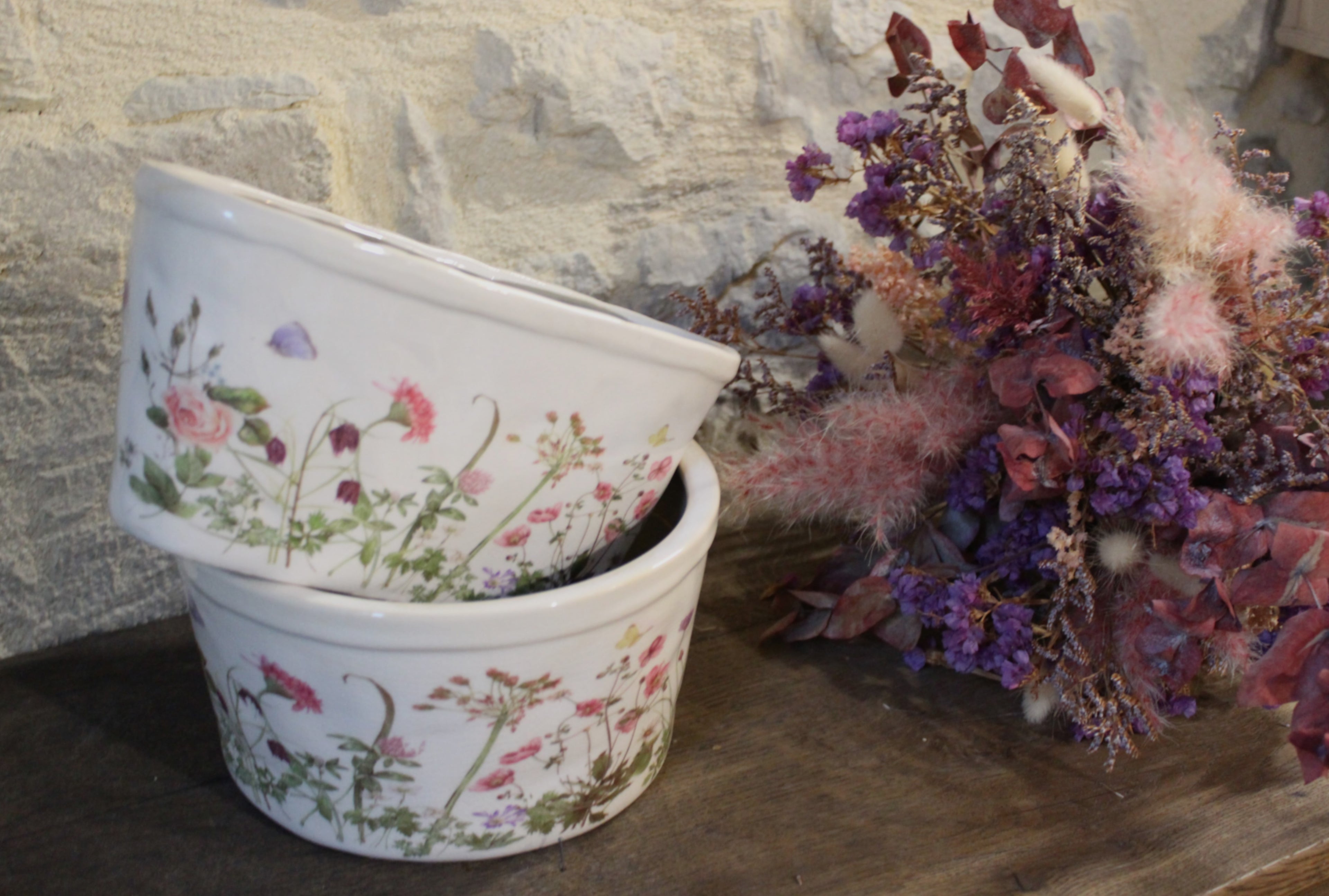 Pot en céramique  campagne chic Clayre & Eef - Maison Ysance 