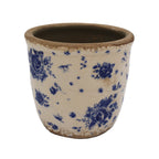  pot en céramique à fleurs bleues - campagne chic et maison de charme - Clayre & Eef - Maison Ysance 
