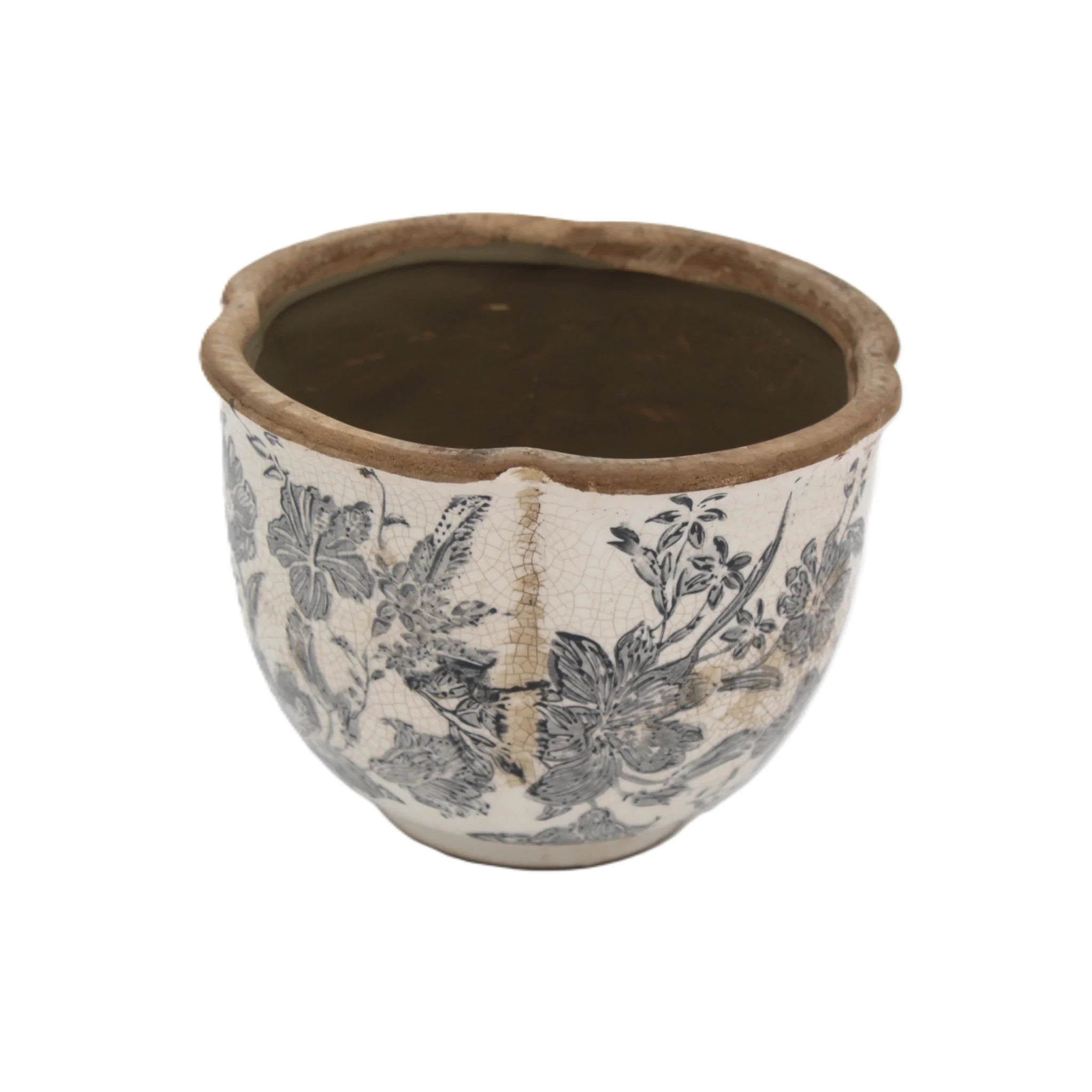  pot en céramique à bord ondulé - campagne chic et maison de charme - Clayre & Eef - Maison Ysance 