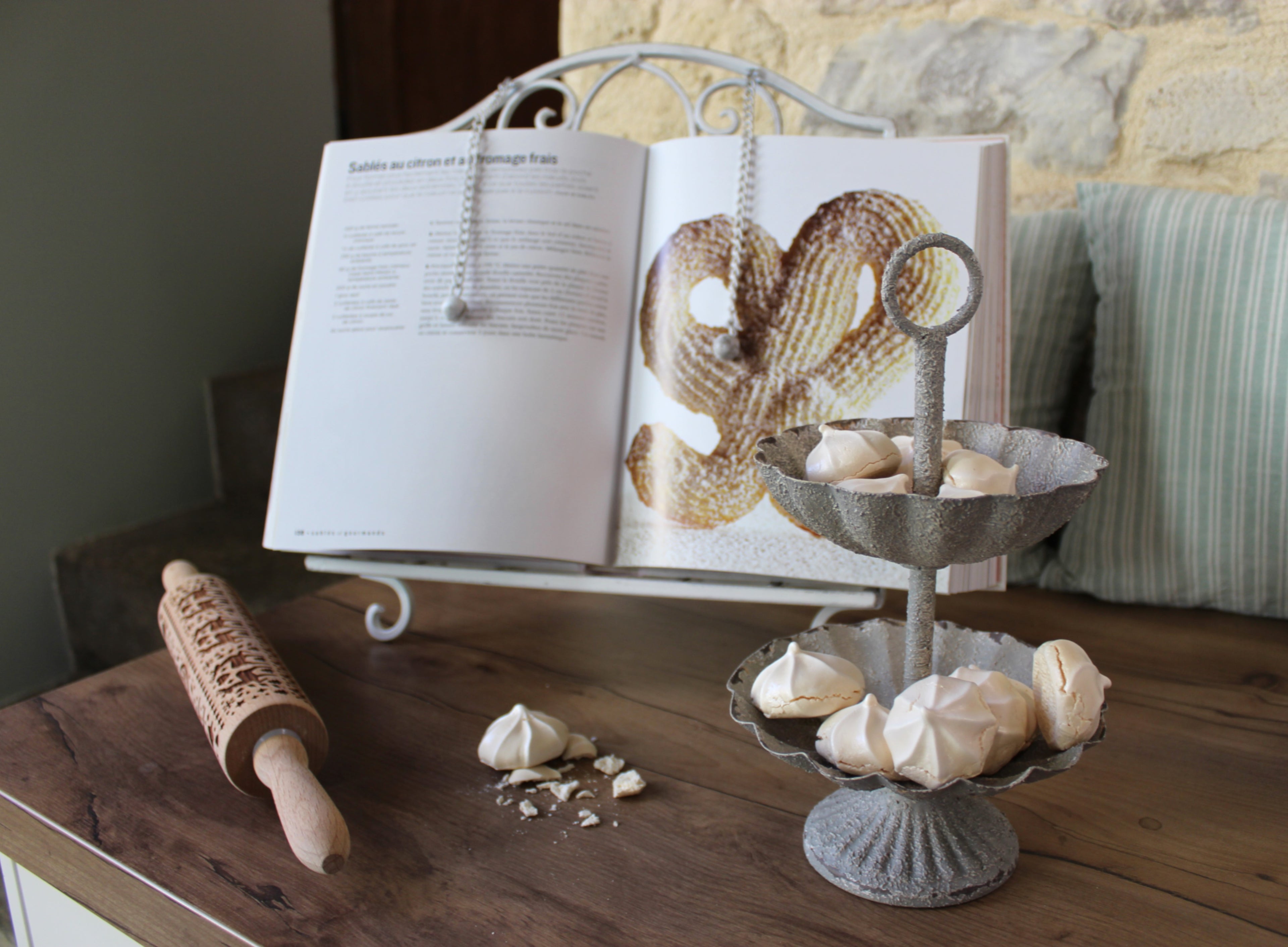 Présentoir de table gris métal campagne chic - Clayre & Eef - Maison Ysance