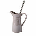 Broc pour balayette WC coeur gris.