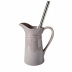 Broc pour balayette WC coeur gris.