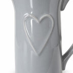 Broc WC cœur en céramique gris