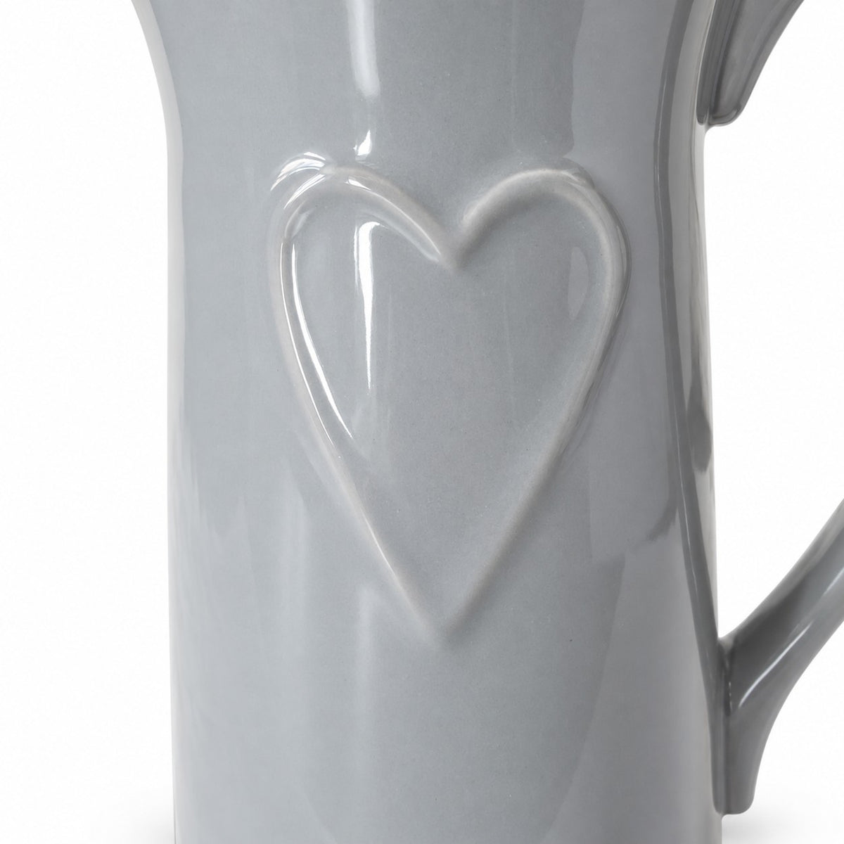 Broc WC cœur en céramique gris