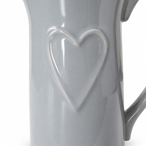 Broc WC cœur en céramique gris