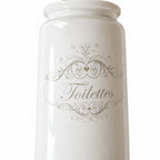 White ceramic toilet brush - "Toilettes" inscription