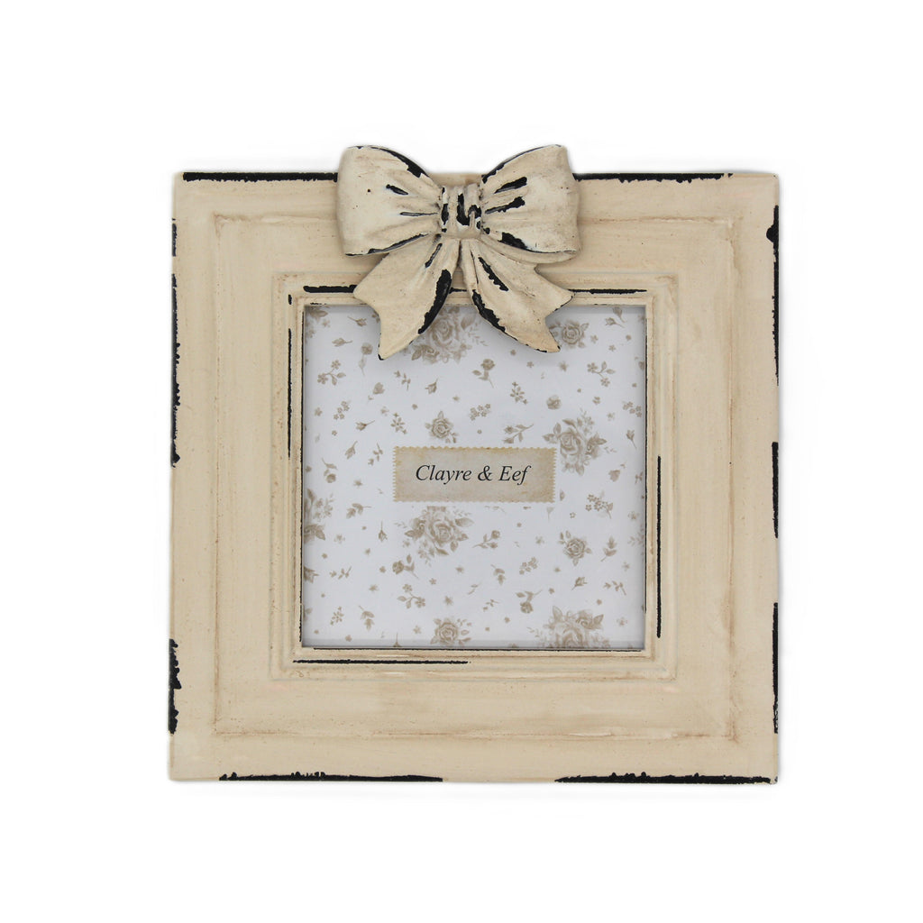 Cadre photo décor noeud style romantique et campagne chic - Clayre & Eef - Maisoj Ysance 