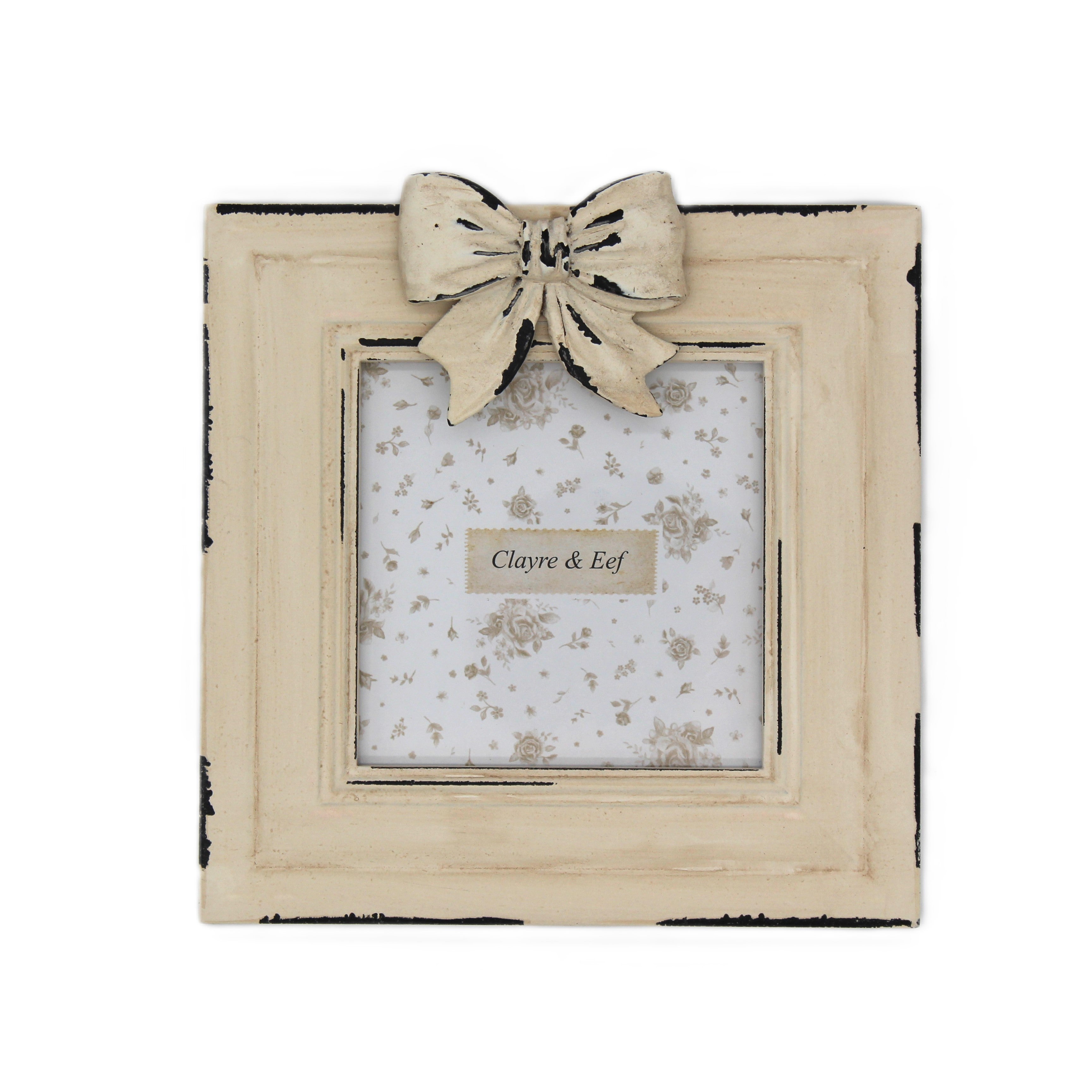 Cadre photo décor noeud style romantique et campagne chic - Clayre & Eef - Maisoj Ysance 