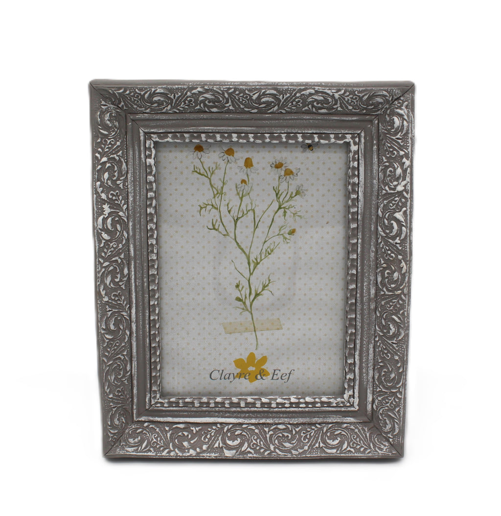 Cadre photo gris patiné style romantique et campagne chic - Clayre & Eef - Maisoj Ysance 