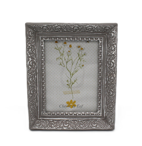 Cadre photo gris patiné style romantique et campagne chic - Clayre & Eef - Maisoj Ysance 
