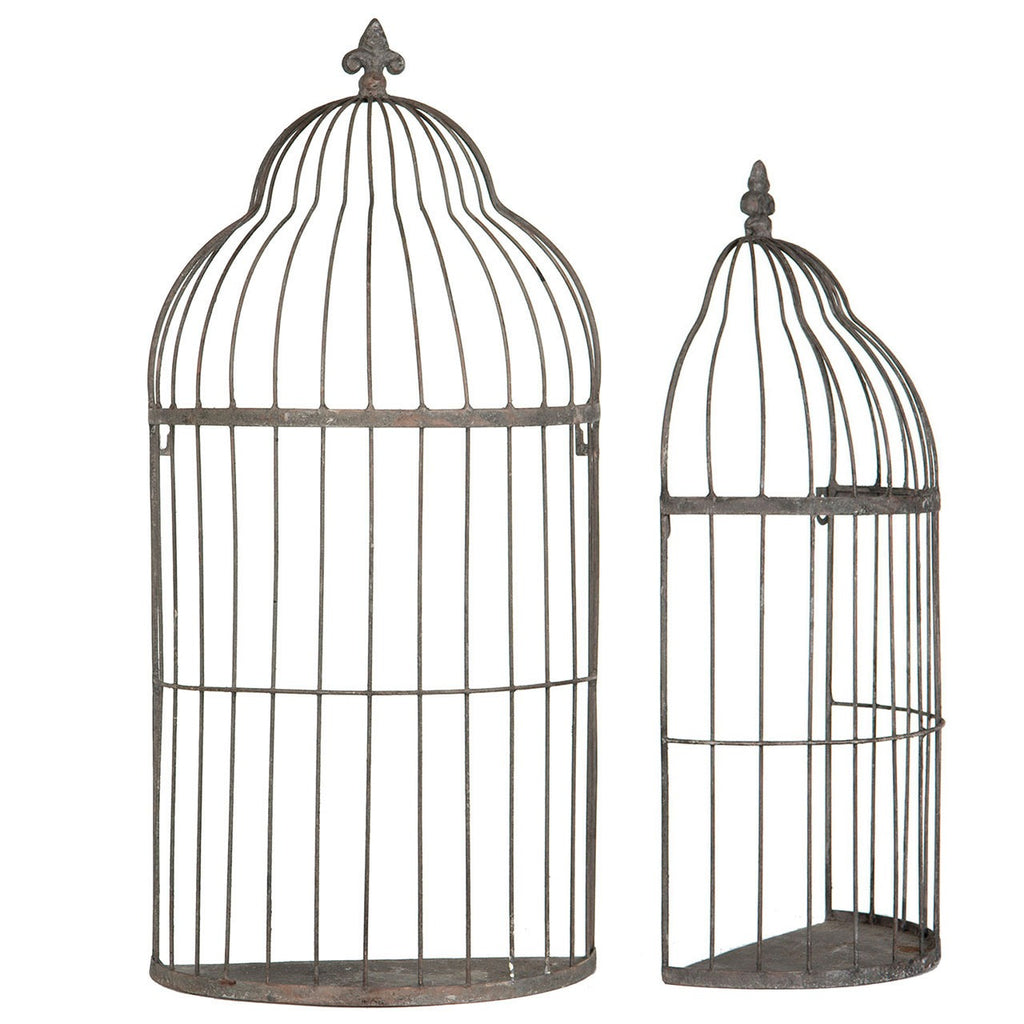 Set de deux cages pour intérieur ou extérieur campagne chic.